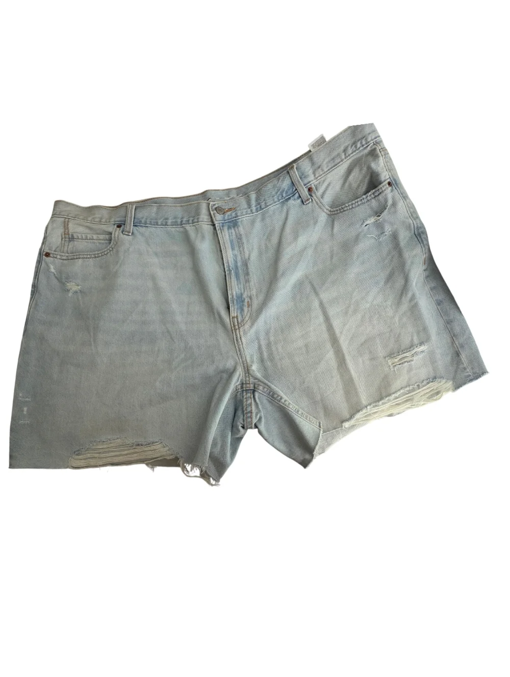 NWOT Old Navy Slouchy Straight Cutoff Shorts Light Wash Size 24 Plus - Picture 4 of 4